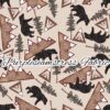 Rustic Mountain Bears Cotton Lycra