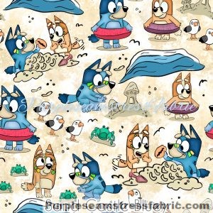 Sand Castle Bluey - Fabric