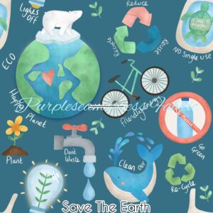 Save the Earth Cotton Lycra
