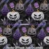 Shades Of Purple Jack-O-Lanterns Cotton Lycra