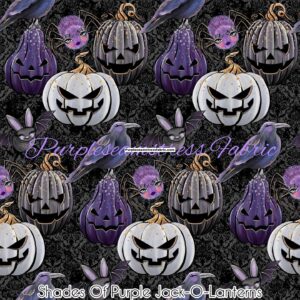 Shades Of Purple Jack-O-Lanterns Cotton Lycra