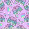 Sherbet Rainbows & Hearts Cotton Lycra