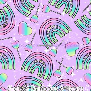 Sherbet Rainbows & Hearts Cotton Lycra