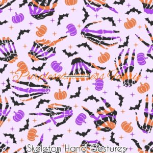Skeleton Hand Gestures Cotton Lycra