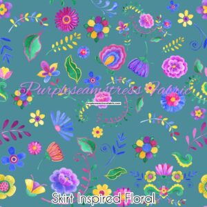 Skirt Inspired Floral Cotton Lycra