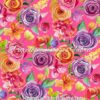 Splash Of Floral On Hot Pink Cotton Lycra