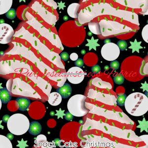 Snack Cake Christmas Cotton Lycra