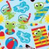 Snorkeling Frogs Cotton Lycra