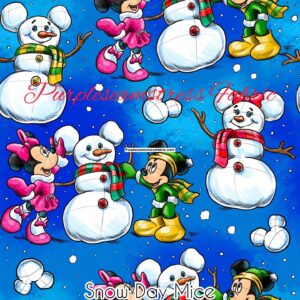 Snow Day Mice Cotton Lycra