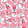 Snow Mouse on Pink Cotton Lycra