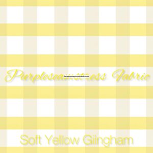 Soft Yellow Gingham Cotton Lycra