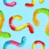 Sour Gummy Worms Cotton Lycra