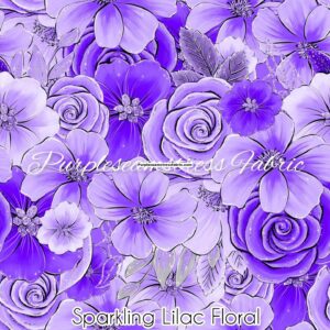 Sparkling Lilac Floral Cotton Lycra
