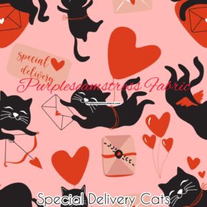 Special Delivery Cats Cotton Lycra