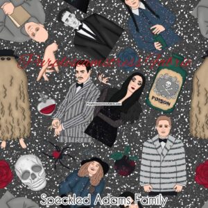 Speckled Adams Family Cotton Lycra