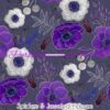 Spiders & Jeweled Flowers Cotton Lycra