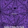 Spiders & Webs on Purple Cotton Lycra