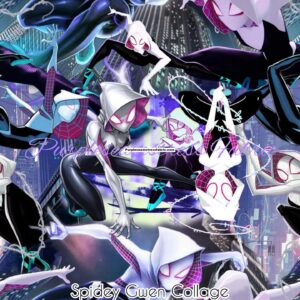 Spidey Gwen Collage Cotton Lycra