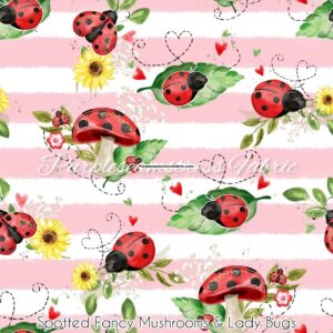 Spotted Fancy Mushrooms & Ladybugs