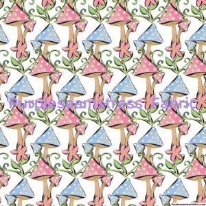 Spotted Toadstools Cotton Lycra