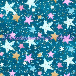 Stars, Hearts  Diamonds Cotton Lycra