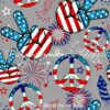 Stars & Stripes Peace Signs Cotton Lycra