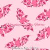 Strawberry Bats On Pink Cotton Lycra