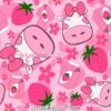 Strawberry Moo Cotton Lycra
