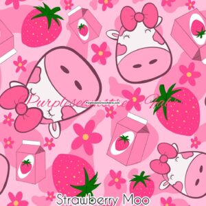 Strawberry Moo Cotton Lycra