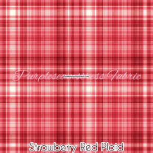 Strawberry Red Plaid Cotton Lycra