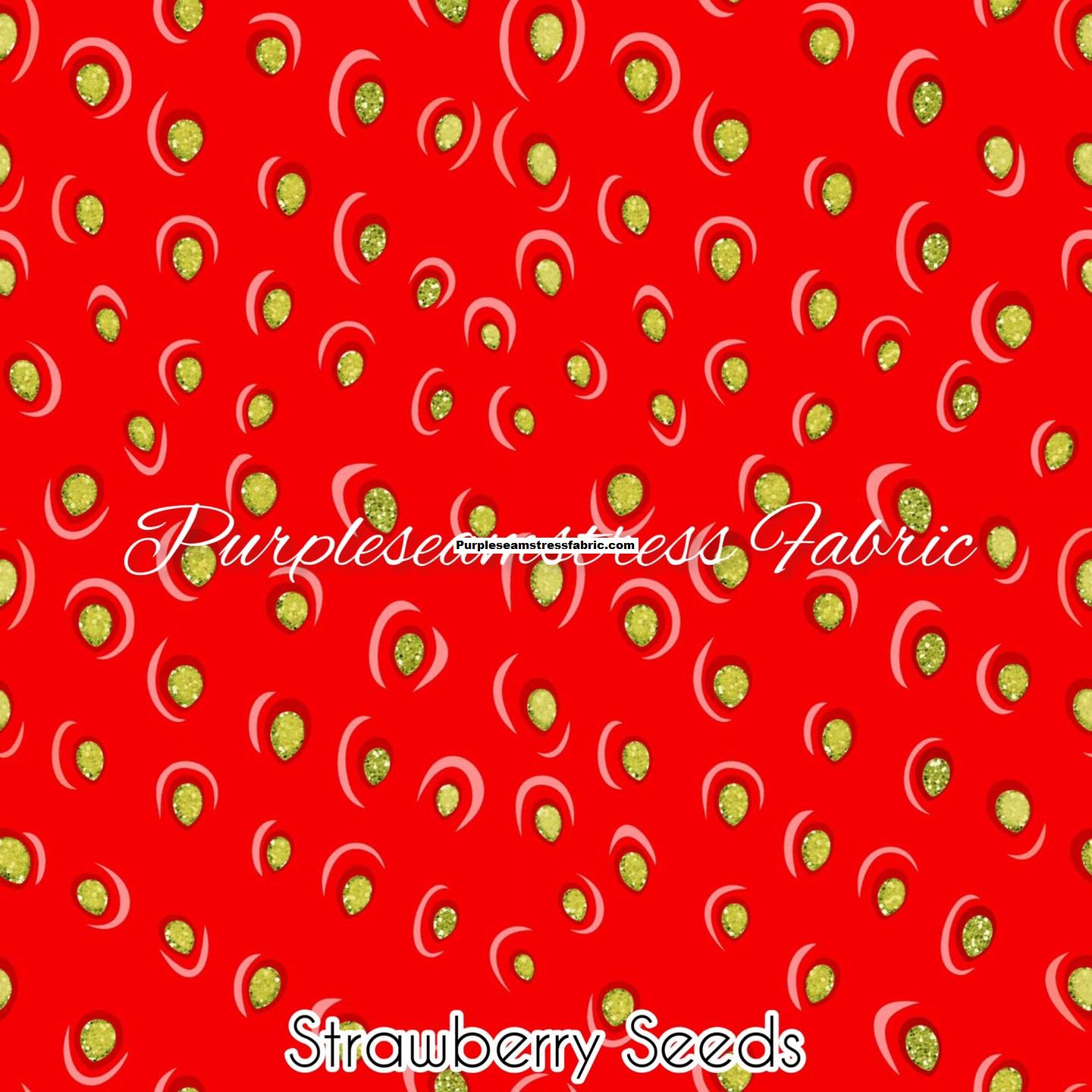 Strawberry Seeds Cotton Lycra – Purpleseamstress Fabric