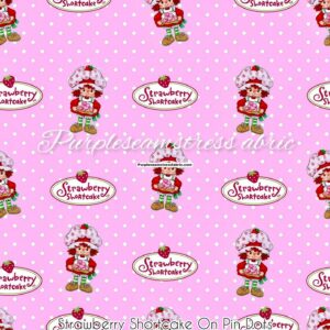 Strawberry Shortcake On Pin Dots Cotton Lycra