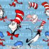 Blue Striped Cat In the Hat Cotton Lycra