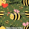 Striped Hearts & Bees Cotton Lycra