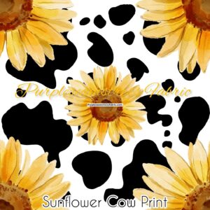 Sunflower Cowprint Cotton Lycra