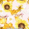 Sunflower Honey Bees Cotton Lycra