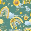 Sunflower Rainbows Cotton Lycra