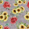 Sunflowers N Roses Cotton Lycra