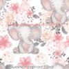 Sweetest Elephant Floral Cotton Lycra