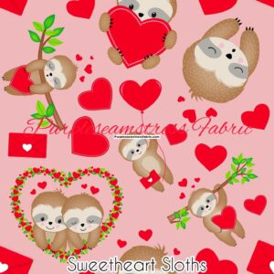 Sweetheart Sloths Cotton Lycra
