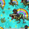 T-Rex, Dachshunds & Rainbows Cotton Lycra