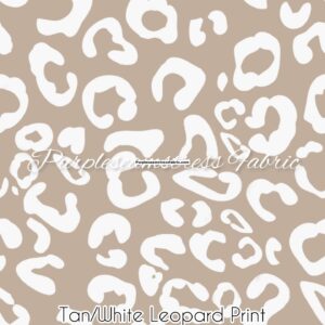 Tan/ White Leopard Print Cotton Lycra