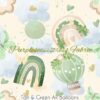 Tan & Green Air Balloons Cotton Lycra