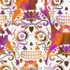 Tie Dye Sugar Skulls Cotton Lycra