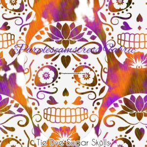Tie Dye Sugar Skulls Cotton Lycra