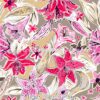 Tiger Lilies In Pink Cotton Lycra