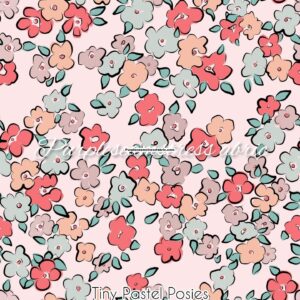 Tiny Pastel Posies Cotton Lycra