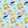 Toast, Eggs & Coffee Cotton Lycra