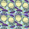 Totoro With Purple Umbrella Cotton Lycra