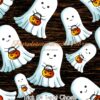 Trick Or Treat Ghosts Halloween Cotton Lycra